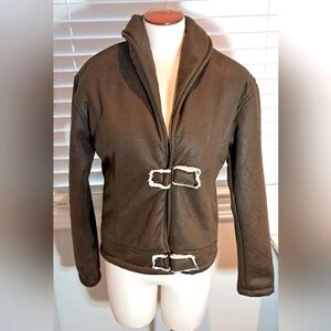 Straight Down Brown with Cream Sherpa Lining Fall/Winter Jacket NWT